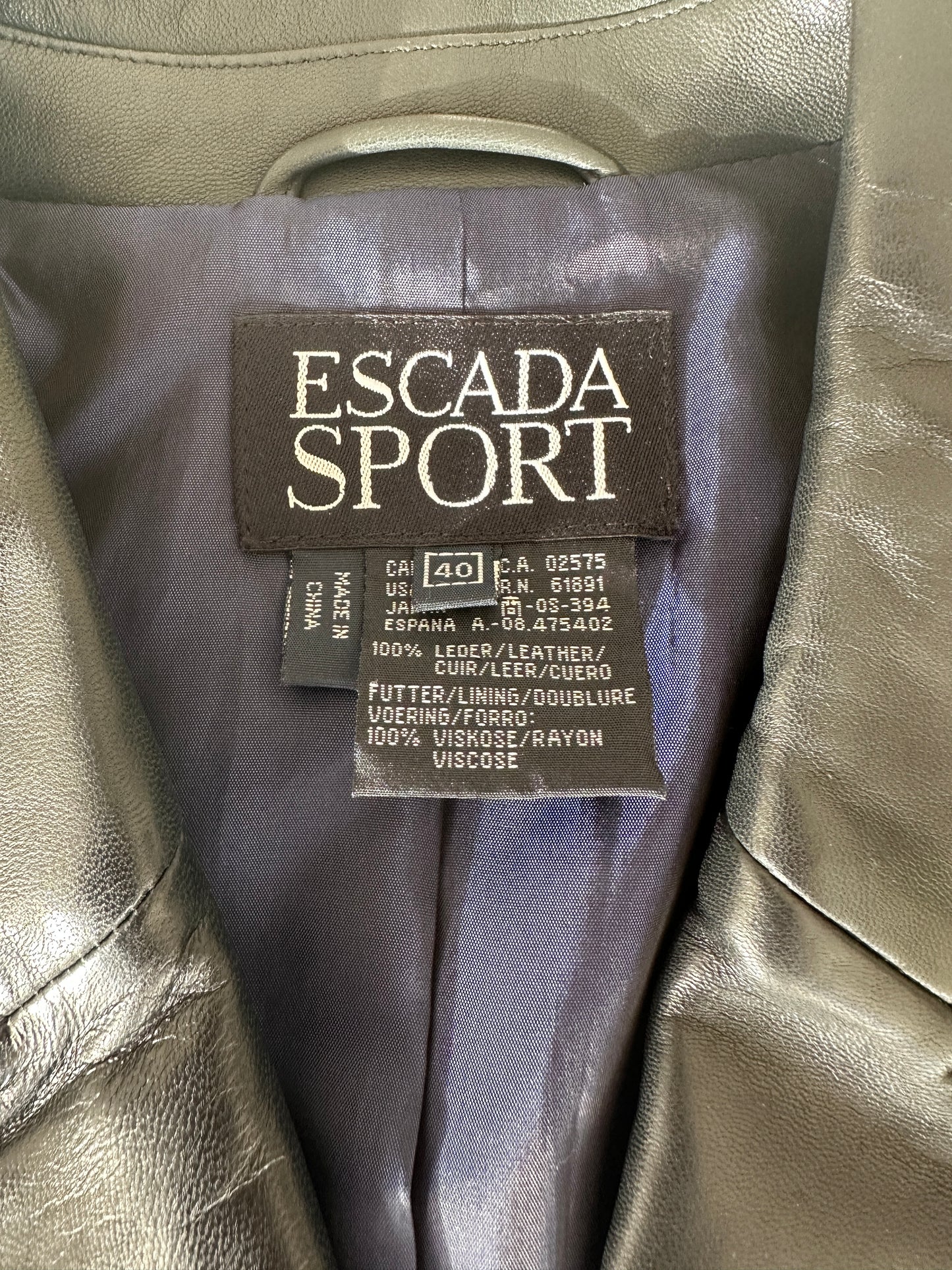 Escada Sport vintage leren blazer